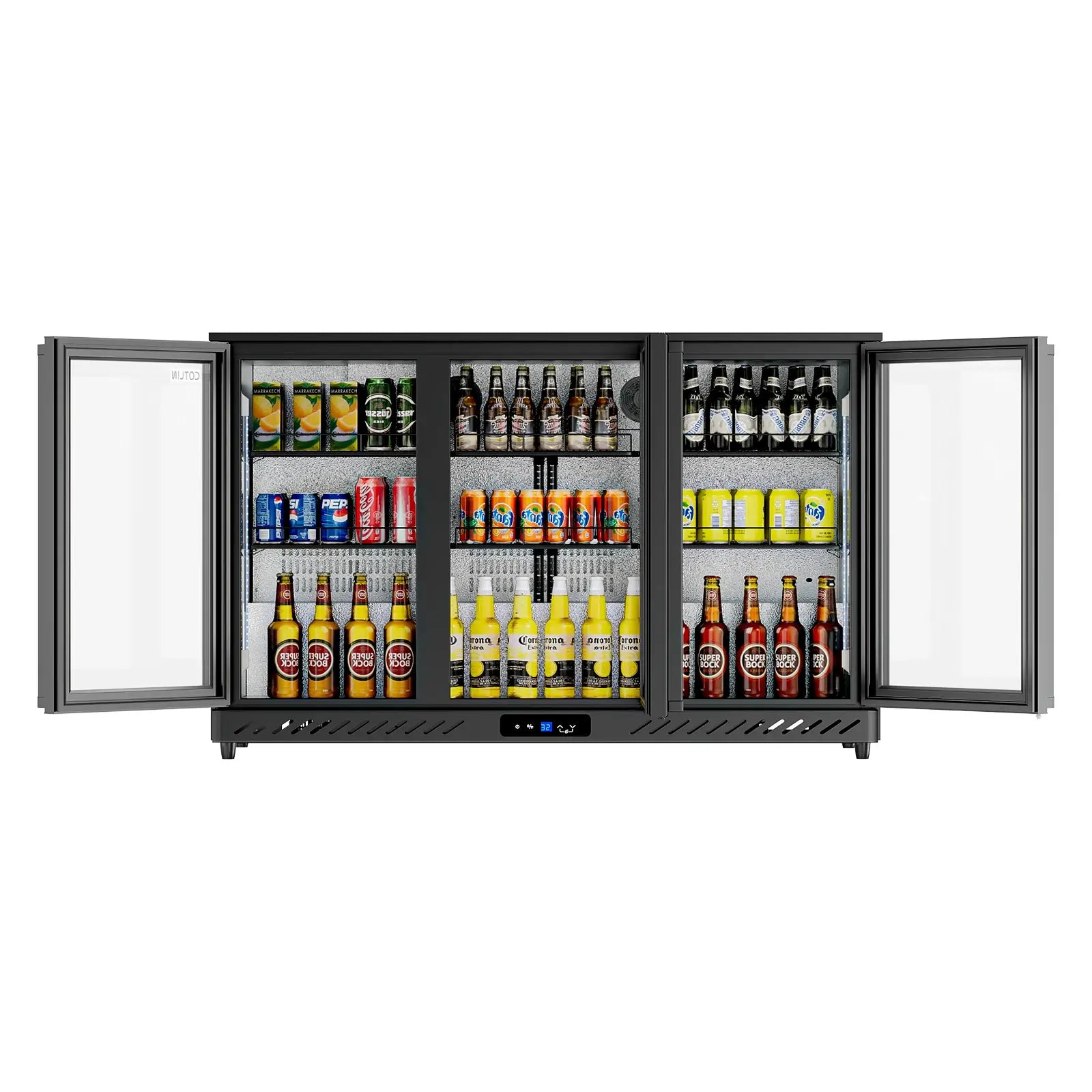 Cotlin 11.45 Cu.Ft Back Bar Beverage Cooler (3-Door) - Auto Defrost