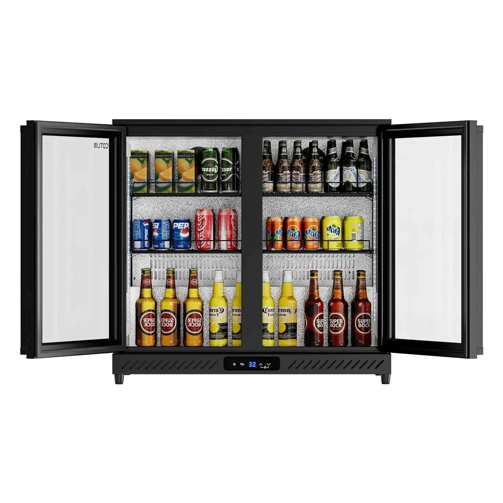 Cotlin 7.4 Cu.Ft Back Bar Beverage Cooler (2-Door) - Auto Defrost
